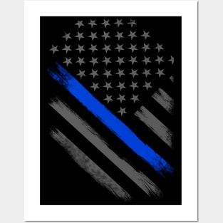 Thin Blue Line Flag Tactical Posters and Art